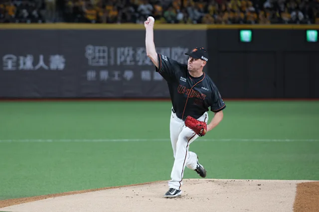 統一獅先發投手布雷克展現強大壓制能力