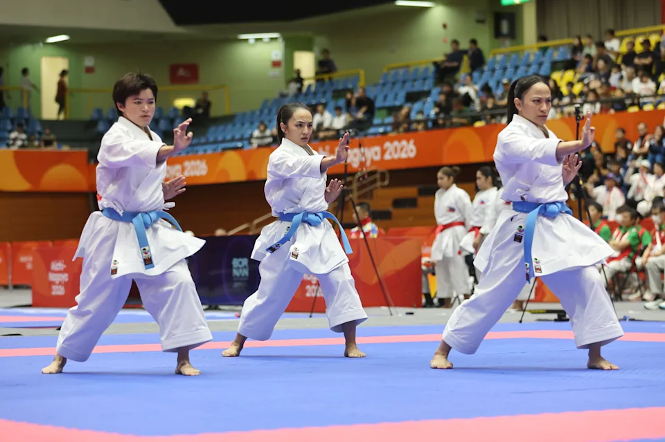 2026亞運|空手道女子團體型銅牌|中華隊5-0尼泊爾 1 簡慧萱、田欣兒、洪芷暄