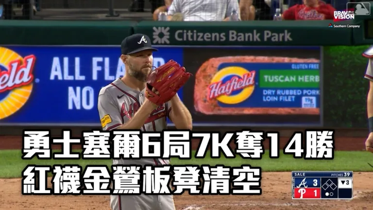 塞爾6局飆7K奪第14勝！勇士5：2壓制費城人贏王牌對決
